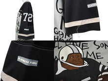 Load image into Gallery viewer, PLATINUM FUBU プラチナム フブ ゲームシャツ フットボールシャツ サイズL ポリエステル ブラック グレー 良品 中古 67074