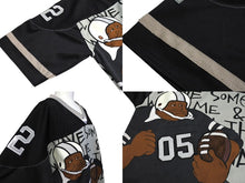 Load image into Gallery viewer, PLATINUM FUBU プラチナム フブ ゲームシャツ フットボールシャツ サイズL ポリエステル ブラック グレー 良品 中古 67074