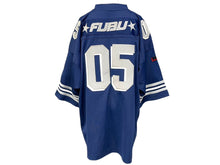 Load image into Gallery viewer, FUBU THE COLLECTION フブ ゲームシャツ ホッケーシャツ サイズXL ポリエステル ネイビー ホワイト 良品 中古 67123