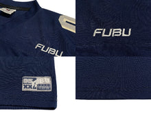 Load image into Gallery viewer, FUBU THE COLLECTION フブ ゲームシャツ ホッケーシャツ サイズXL ポリエステル ネイビー ホワイト 良品 中古 67123