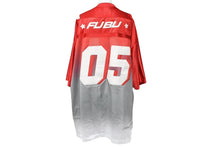 Load image into Gallery viewer, FUBU フブ ゲームシャツ フットボールシャツ ヴィンテージ サイズXL ポリエステル レッド ホワイト グレー 美品 中古 67124