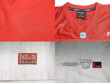 Load image into Gallery viewer, FUBU フブ ゲームシャツ フットボールシャツ ヴィンテージ サイズXL ポリエステル レッド ホワイト グレー 美品 中古 67124
