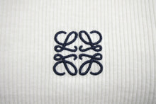 画像をギャラリービューアに読み込む, LOEWE ロエベ タンクトップ ノースリーブ 刺繍ロゴ入り S359Y23X85 サイズXS コットン ポリウレタン ホワイト ブラック 美品 中古 67521