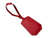 画像をギャラリービューアに読み込む, GOYARD ゴヤール ネームタグ バッグチャーム 名札 イニシャル入りレッド シルバー金具 美品 中古 67616