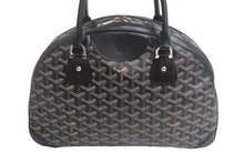 画像をギャラリービューアに読み込む, GOYARD ゴヤール ハンドバッグ サンジャンヌPM ブラック 廃盤 ゴヤールディンキャンバス レザー シルバー金具 良品 中古 4c067824