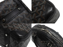 画像をギャラリービューアに読み込む, GOYARD ゴヤール ハンドバッグ サンジャンヌPM ブラック 廃盤 ゴヤールディンキャンバス レザー シルバー金具 良品 中古 4c067824
