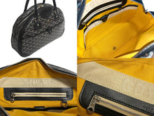 画像をギャラリービューアに読み込む, GOYARD ゴヤール ハンドバッグ サンジャンヌPM ブラック 廃盤 ゴヤールディンキャンバス レザー シルバー金具 良品 中古 4c067824
