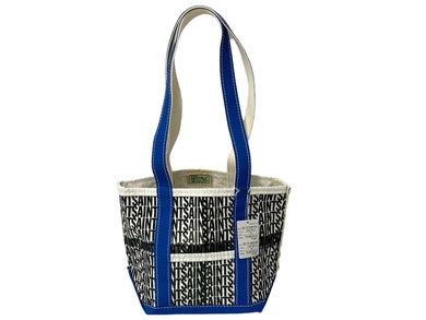 新品未使用 SAINT MICHAEL セントマイケル トートバック サイズS ブルー SM-YS1-0000-084 コットンキャンバス 中古 4c067994