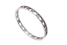 画像をギャラリービューアに読み込む, TIFFANY&amp;Co. ティファニー アトラス バングル ブレスレット 重量18.5g 全長19cm ローマ数字 AG925刻印 美品 中古 4c068171