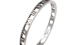画像をギャラリービューアに読み込む, TIFFANY&amp;Co. ティファニー アトラス バングル ブレスレット 重量18.5g 全長19cm ローマ数字 AG925刻印 美品 中古 4c068171