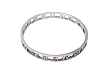 画像をギャラリービューアに読み込む, TIFFANY&amp;Co. ティファニー アトラス バングル ブレスレット 重量18.5g 全長19cm ローマ数字 AG925刻印 美品 中古 4c068171