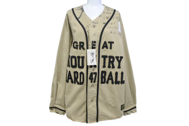 極美品 KAPITAL キャピタル ベースボールシャツ CHINO GREAT KOUNTRY DAMAGED BASEBALL EK-1554 チノ 長袖ベースボールシャツ ブラウン 中古 4c068454