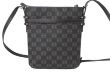 画像をギャラリービューアに読み込む, LOEWE ロエベ ショルダーバッグ 斜め掛けバッグ アナグラム ミニポーチ付き キャンバス レザー ブラック ブラウン 美品 中古 4c068488