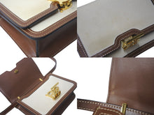 画像をギャラリービューアに読み込む, Burberry バーバリー TBミニショルダーバッグ ミニバッグ イタリア製 キャンバス レザー ベージュ ブラウン ゴールド 美品 中古 4c068588