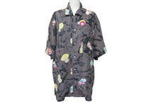 画像をギャラリービューアに読み込む, 極美品 ISSEY MIYAKE MEN イッセイミヤケ メン × 村上隆 プリント 半袖シャツ ブラウン ポジきのこ ME01FJ634 サイズL 中古 4c068757