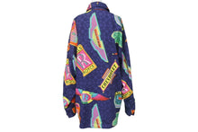 画像をギャラリービューアに読み込む, Versace Jeans Couture ヴェルサーチ ジーンズ クチュール カー ロゴ 長袖シャツ 柄 マルチカラー 車 コットン 美品 サイズL 中古 4c068758