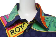 画像をギャラリービューアに読み込む, Versace Jeans Couture ヴェルサーチ ジーンズ クチュール カー ロゴ 長袖シャツ 柄 マルチカラー 車 コットン 美品 サイズL 中古 4c068758