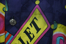 画像をギャラリービューアに読み込む, Versace Jeans Couture ヴェルサーチ ジーンズ クチュール カー ロゴ 長袖シャツ 柄 マルチカラー 車 コットン 美品 サイズL 中古 4c068758