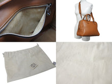 画像をギャラリービューアに読み込む, 極美品 LOEWE ロエベ アマソナ75 ハンドバッグ 301.30.L03 アナグラムロゴ ブラウン レザー シルバー金具 中古 4c069379