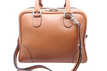 画像をギャラリービューアに読み込む, 極美品 LOEWE ロエベ アマソナ75 ハンドバッグ 301.30.L03 アナグラムロゴ ブラウン レザー シルバー金具 中古 4c069379