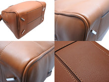 画像をギャラリービューアに読み込む, 極美品 LOEWE ロエベ アマソナ75 ハンドバッグ 301.30.L03 アナグラムロゴ ブラウン レザー シルバー金具 中古 4c069379