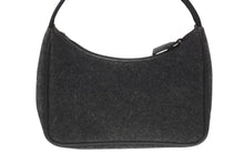 画像をギャラリービューアに読み込む, 極美品 PRADA プラダ プラダスポーツ ワンショルダーバッグ ウール ナイロンキャンバス チャコール ブラック シルバー金具 中古 4b006941