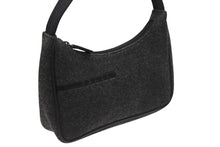 画像をギャラリービューアに読み込む, 極美品 PRADA プラダ プラダスポーツ ワンショルダーバッグ ウール ナイロンキャンバス チャコール ブラック シルバー金具 中古 4b006941