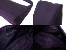 画像をギャラリービューアに読み込む, 極美品 PRADA プラダ ハンドバッグ ホーボー MV515 トライアングルロゴ パープル ナイロン シルバー金具 中古 4c069438