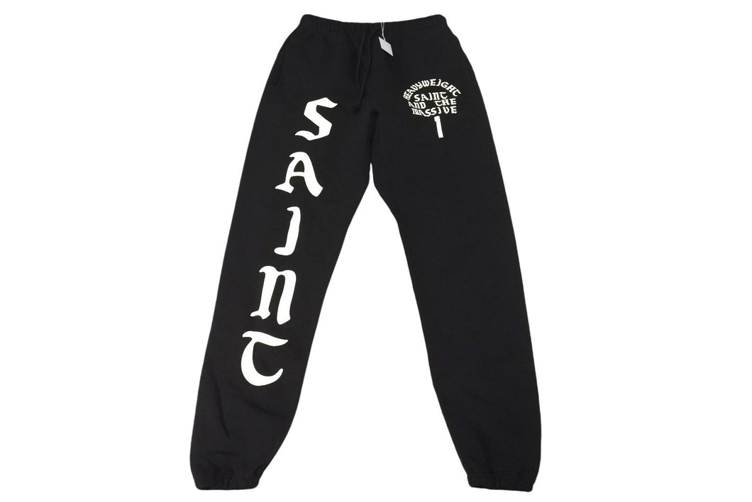 新品未使用 SAINT MICHAEL セントマイケル スウェットパンツ SM-YS1-0000-049 サイズS プリント ブラック コットン 中古 4c069474
