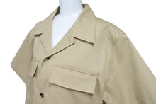 画像をギャラリービューアに読み込む, 極美品 BOTTEGA VENETA ボッテガヴェネタ 開襟シャツ 半袖 708395 V25E0 イタリア製 コットン ベージュ サイズ48 中古 4c069650