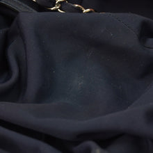 画像をギャラリービューアに読み込む, CHANEL シャネル ココカバスGM チェーントートバッグ A46887 13番台 ココマーク デニム キャンバス ストライプ シルバー金具 美品 中古 4b007857