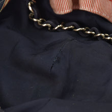 画像をギャラリービューアに読み込む, CHANEL シャネル ココカバスGM チェーントートバッグ A46887 13番台 ココマーク デニム キャンバス ストライプ シルバー金具 美品 中古 4b007857