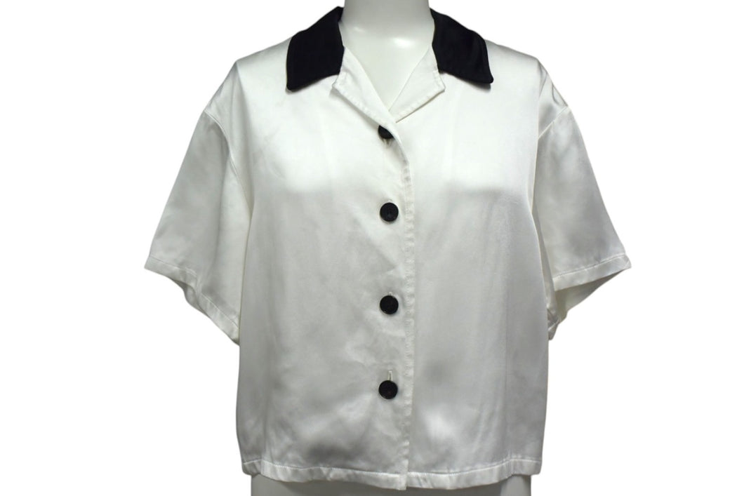 CHRISTIAN DIOR クリスチャンディオール DiorVibe 半袖シャツ 227B5 イタリア製 ビスコース サイズXS 美品 中古 4c072569