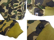 画像をギャラリービューアに読み込む, A BATHING APE X CARHARTT アベイシングエイプ X カーハート アクティブジャケット サイズL イエロー 美品 中古 4c074002