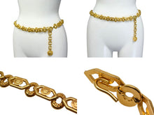 画像をギャラリービューアに読み込む, Gianni Versace ジャンニ ヴェルサーチ メデューサ ゴールド チェーン ベルト メッキ ロゴ アクセサリー ジュエリー 小物 美品 中古 4c074278
