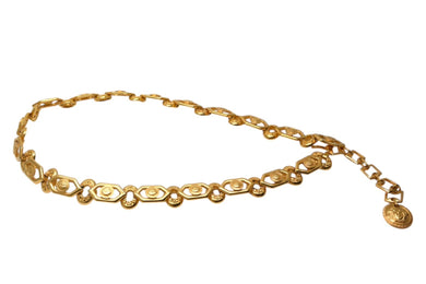 Gianni Versace ジャンニ ヴェルサーチ メデューサ ゴールド チェーン ベルト メッキ ロゴ アクセサリー ジュエリー 小物 美品 中古 4c074278