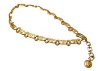 画像をギャラリービューアに読み込む, Gianni Versace ジャンニ ヴェルサーチ メデューサ ゴールド チェーン ベルト メッキ ロゴ アクセサリー ジュエリー 小物 美品 中古 4c074278