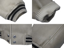 画像をギャラリービューアに読み込む, 極美品 PRADA プラダ FROM THE RUNWAY パッチ付 レザー ボンバージャケット 58A190 S000 15Y0 アイボリー サイズ40 中古 4c075747