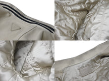 画像をギャラリービューアに読み込む, 極美品 PRADA プラダ FROM THE RUNWAY パッチ付 レザー ボンバージャケット 58A190 S000 15Y0 アイボリー サイズ40 中古 4c075747