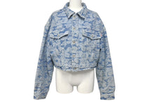 画像をギャラリービューアに読み込む, A BATHING APE アベイシングエイプ ソリッドカモ柄 クロップド デニムジャケット ブルー コットン S 001LJI302003L 中古 4c075940