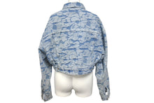 画像をギャラリービューアに読み込む, A BATHING APE アベイシングエイプ ソリッドカモ柄 クロップド デニムジャケット ブルー コットン S 001LJI302003L 中古 4c075940