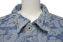 画像をギャラリービューアに読み込む, A BATHING APE アベイシングエイプ ソリッドカモ柄 クロップド デニムジャケット ブルー コットン S 001LJI302003L 中古 4c075940