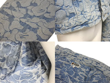 画像をギャラリービューアに読み込む, A BATHING APE アベイシングエイプ ソリッドカモ柄 クロップド デニムジャケット ブルー コットン S 001LJI302003L 中古 4c075940