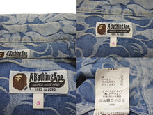画像をギャラリービューアに読み込む, A BATHING APE アベイシングエイプ ソリッドカモ柄 クロップド デニムジャケット ブルー コットン S 001LJI302003L 中古 4c075940