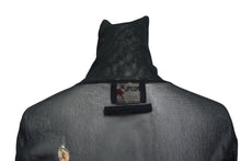 画像をギャラリービューアに読み込む, 極美品 Jean Paul Gaultier ジャンポール ゴルチェ シアーカットソー ネオン街プリント パワーネット ハイネック ブラック マルチカラー サイズ40 美品 中古 4c076027