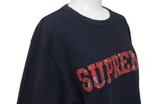 画像をギャラリービューアに読み込む, Supreme シュプリーム 長袖Ｔシャツ 刺繍 ペイズリー柄 レタリングロゴ ネイビー コットン サイズM 美品 中古 4c076166