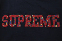 画像をギャラリービューアに読み込む, Supreme シュプリーム 長袖Ｔシャツ 刺繍 ペイズリー柄 レタリングロゴ ネイビー コットン サイズM 美品 中古 4c076166