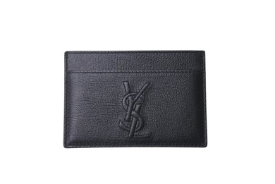 極美品 YVES SAINT LAURENT イヴサンローラン カードケース パスケース GRZ568986Y YSLロゴ レザー ブラック 中古 4c076183