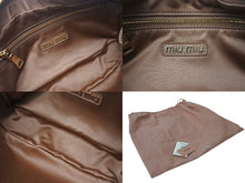 画像をギャラリービューアに読み込む, 極美品 MIUMIU ミュウミュウ マテラッセ クラッチバッグ セカンドバッグ 5BF122 キルティング ロゴ金具 ブラウン 中古 4c076226