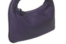 画像をギャラリービューアに読み込む, BOTTEGA VENETA ボッテガヴェネタ ホーボー イントレチャート ワンショルダーバッグ 115653 パープル 美品 中古 4c076249